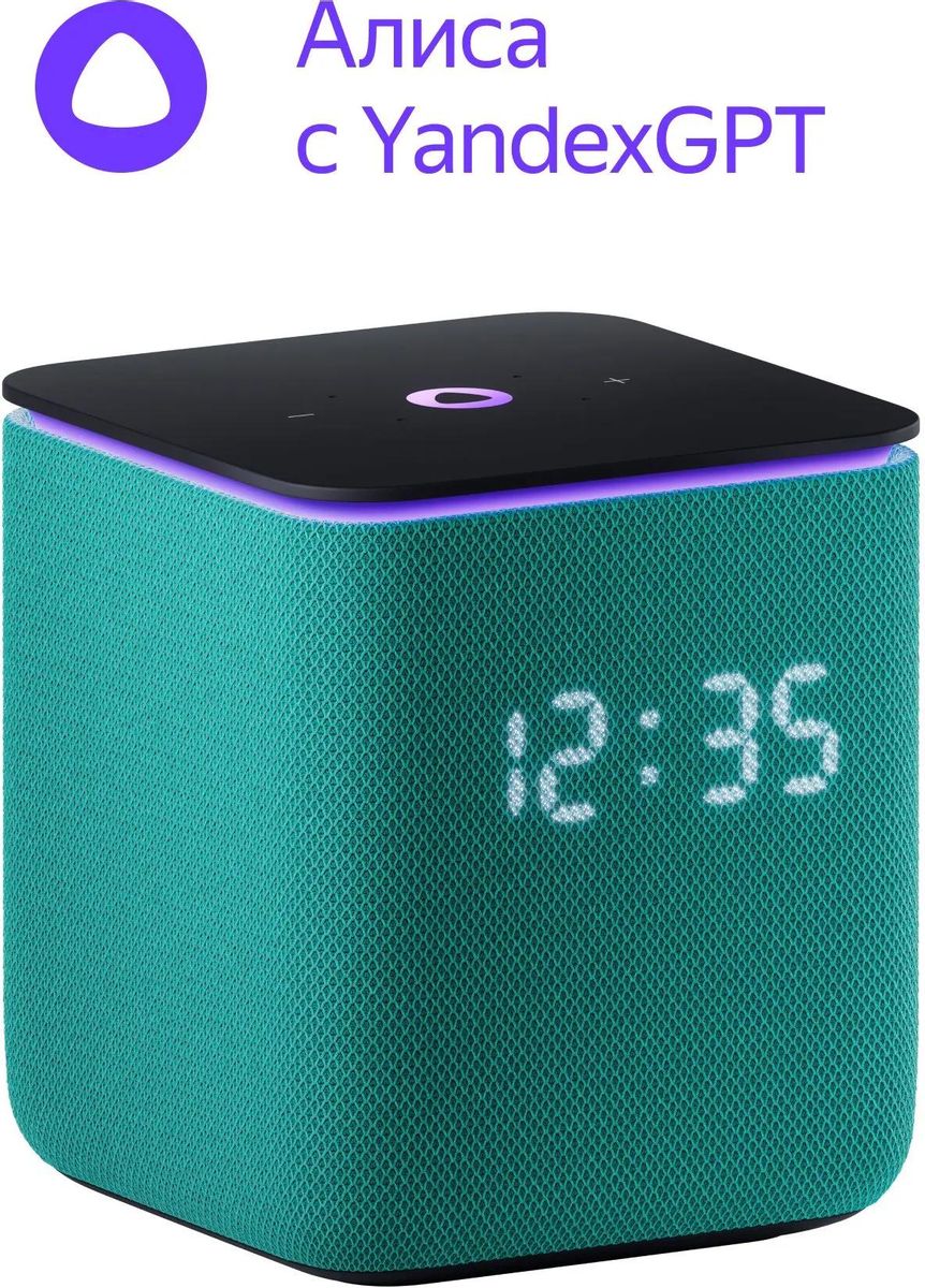 Акустика Bluetooth портативная Яндекс Станция Миди Зеленый; 24 Вт; 70 - 20 000 Гц; BT 5.0; голосовой помощник АЛИСА; зеленый